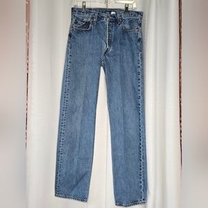 Levi's 501 mens button fly light wash jeans size 33 / 36